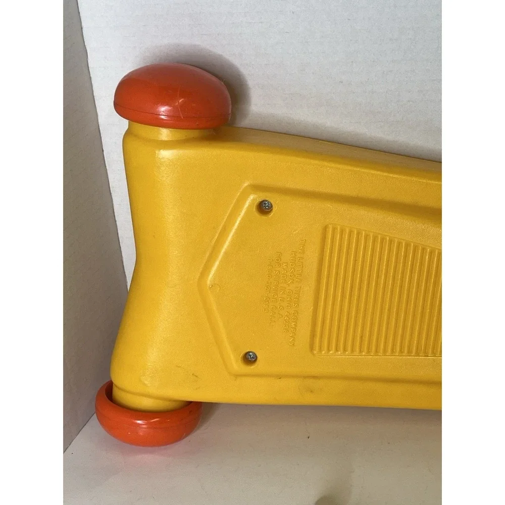 Vintage LITTLE TIKES  Rolling Xylophone  ~ Yellow w/Orange Wheels USA ~ EUC